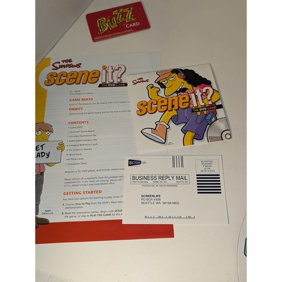 2009 Mattel - The Simpsons Scene It? DVD Board Game Mint Complete Like New - Picture 6 of 12